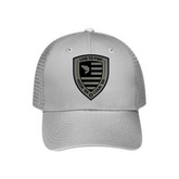 Tactical Bass Shield 6 Panel Cotton Twill Pro-Style Snap Back Trucker Hat